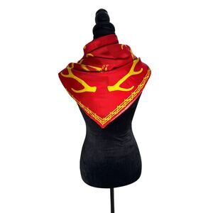 Western Range Silk Scarf Made in USA Western Print